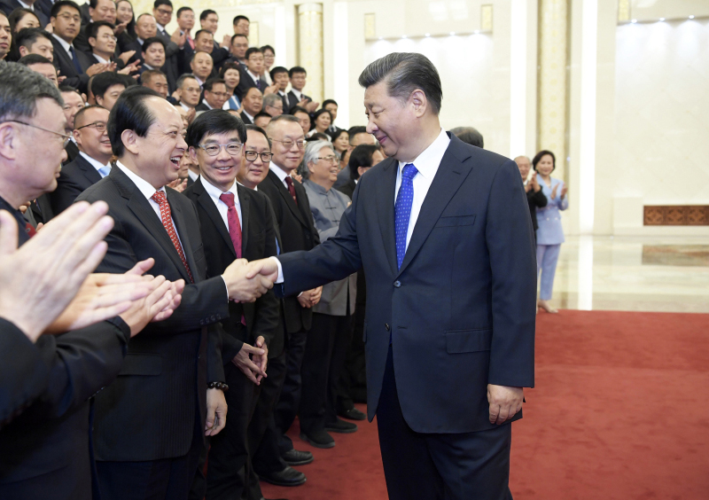 2019年5月28日，習(xí)近平主席在人民大會堂親切接見舒心先生